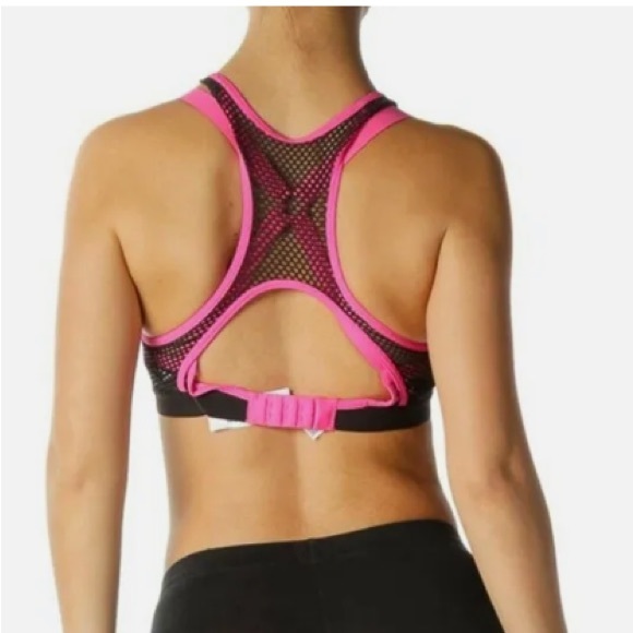 VSX | Victoria’s Secret | Womens Neon Geometric Mesh Overlay Sports Bra size 36C - Picture 9 of 15